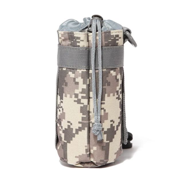 Taktisk Molle Vattenflaska Väska Militär Utomhus Camping Vandring Dragsko Vattenflaska Hållare Multifunktion Flaska Påse S Size ACU