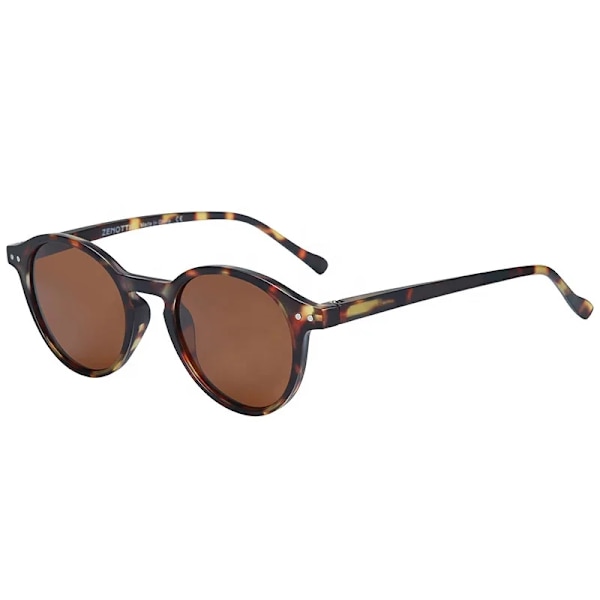 2024 Tyylikkäät pyöreät retro klassiset monityyliset UV 400 polarisoidut tukkuhinnat Aurinkolasit miehille ja naisille mukautettu logo C6 DEMI/BROWN Polarized HD Shades