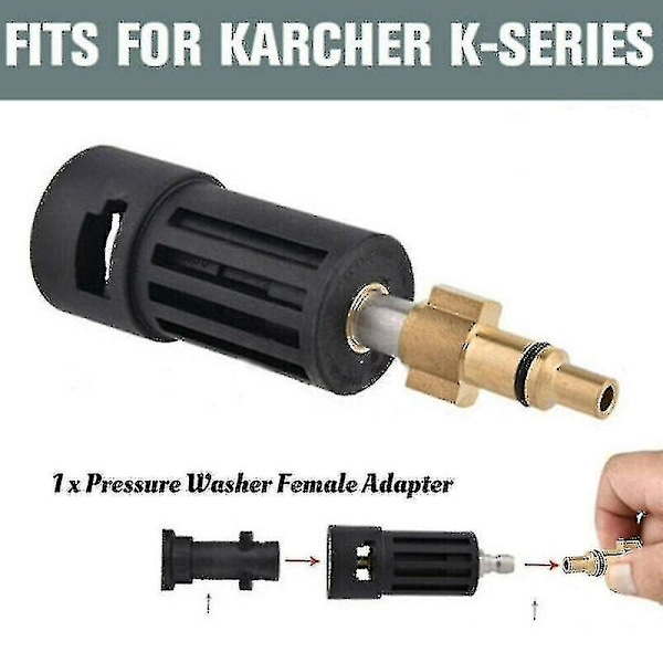 1/4\" trykkvaskeromformeradapter for Karcher K-serie hunn til Parkside