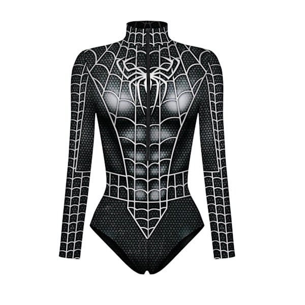 Nyt Superhelt Cosplay Sexy Spiderman Kostume Bodysuit Halloween Karneval Party Forklædning til Kvinder D D L