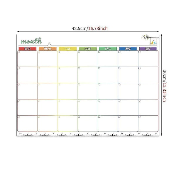 42,530 cm kuukausittainen suunnittelija valkotaulu kalenteri kuukausittainen suunnittelija seinälle kuiva kuiva suunnittelija taulut