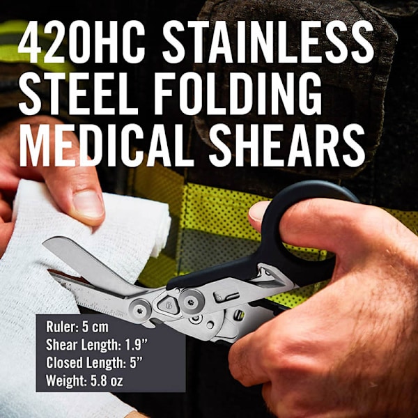 Sax med fodral, 6 i 1 Raptor Response Folding Rescue Scissor