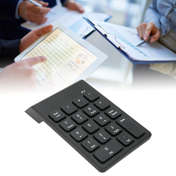 2.4G Trådløst Numerisk Tastatur Chokolade Knapper Plug and Play 18 Taster Nummer Numpad til Bank Regnskabsfører