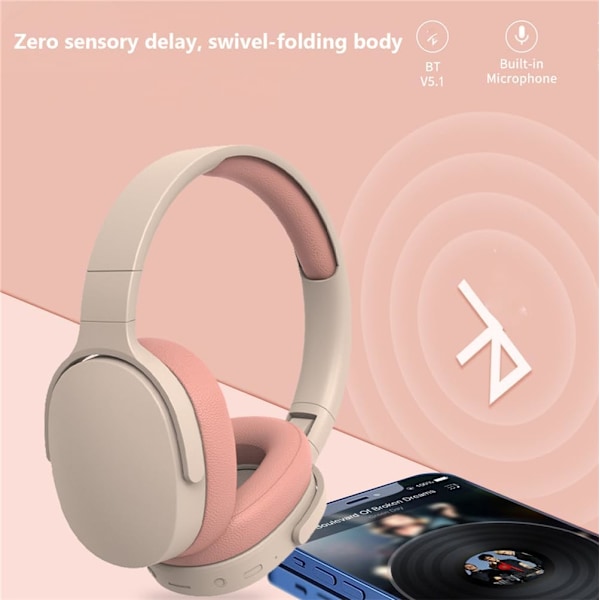 Bluetooth-yhteensopivat langattomat langattomat kuulokkeet taitettavat melunvaimennus urheilukuulokkeet