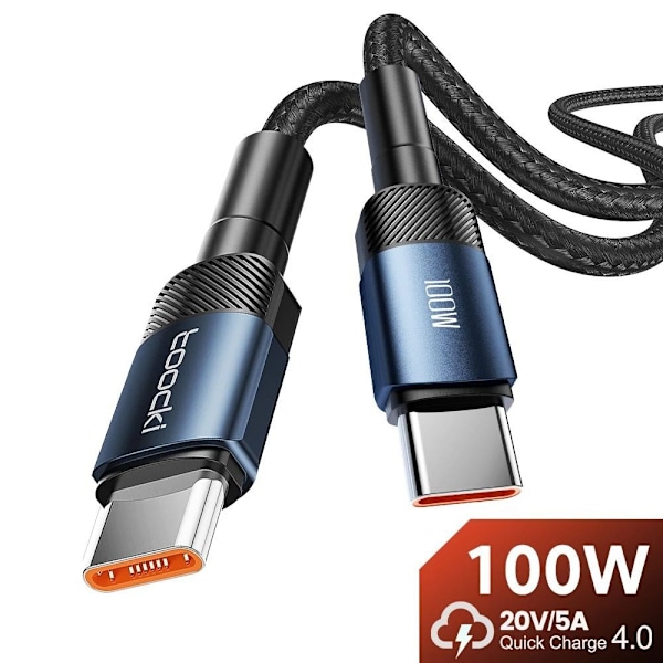 Mobil Data Kabel Opladekabel 1M100W SORT 100W SORT 1m 100W Black 1m100W Black