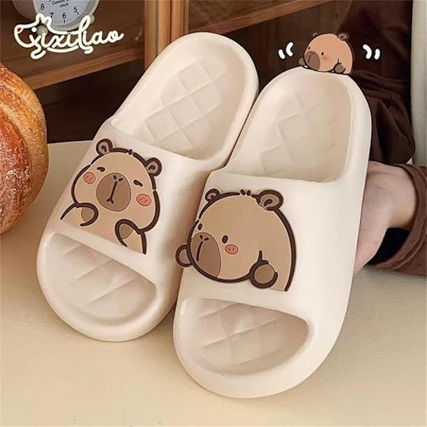 Capybara Tecknade Tofflor Sandaler Kvinnor Halkfria - Utomhus & Inomhus Skor För Strand Resor Dusch Flip Flops Kvinnor