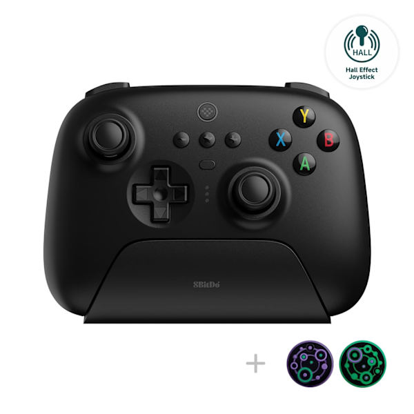 Ultimate 2.4g Trådløs Controller, Joystick Opdatering, Pro Gamepad med Bagknapper & Turbo Funktion til PC, Android, Steam Deck & Apple (Sort) black