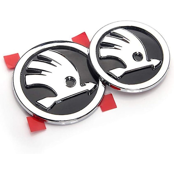 Takaluukun etumerkki, 3D-metalliset tarrat, Skoda, auton koristelogo, 2 kpl