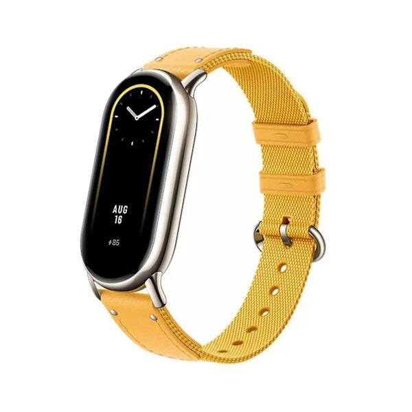 Urklokke Rem Vanntett Silikonrem Slitesterk Stilig Erstatningsarmbånd for Xiaomi Smart Band 8 Yellow