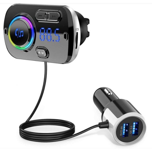 Trådlös FM-sändare för bil - Bluetooth adapter med laddare
