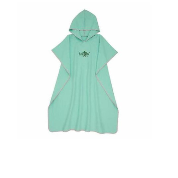 Rantapyyhe Poncho Kylpytakki Huppu Nopea Kuiva Kylpytakki Uimapyyhe green