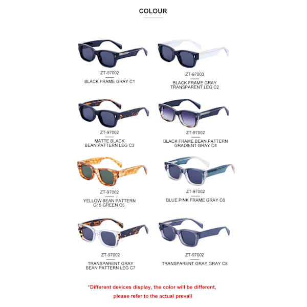 2024 Nya Fashion Solglasögon för Män Propionsyra Metallkärna Anti-UV Svart Grön Ram Tillverkad av PC-Linser i Glas TAC Grossist frame C1 sunglasses
