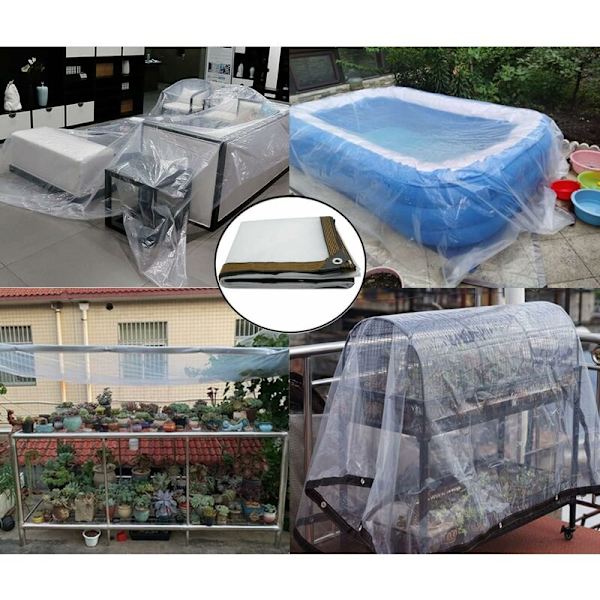 Transparent presenning, Vattentät presenning för utomhusbruk, Transparent