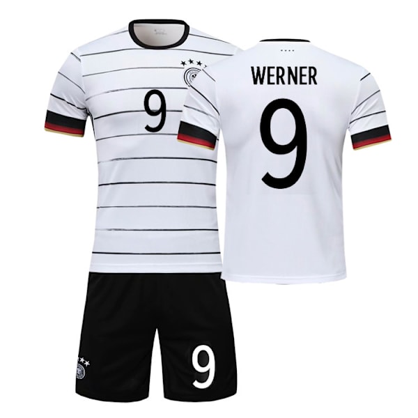 2021 Tysk landshold nr. 13 Muller fodboldtrøje sæt til mænd og kvinder, voksne og børn, konkurrenceuniform, træningspersonlig trøje 2021 Germany No. 8 28