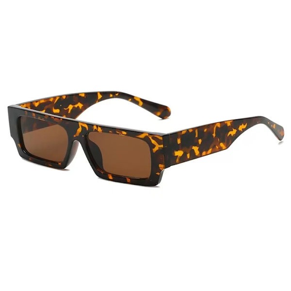 Muokatut metallilogolla varustetut muodikkaat suorakaiteen muotoiset retrosaurinkolasit, klassiset vintage-brändin suunnittelemat aurinkolasit, ylelliset huippuluokan aurinkolasit C2 Fashion Sunglasses