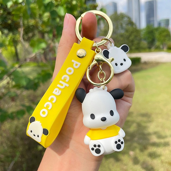 Kawaii Sanrio Avaimenperä ja Piirretty Pochacco Nuken Ripustus Auton Avaimelle - Varastossa Yellow