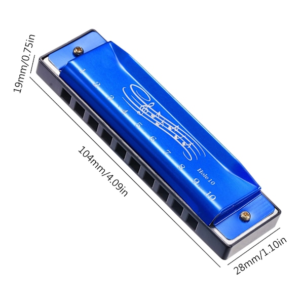 10 reiän 20 sävelinen ammattilaisen kromattinen harmonikka, harmonikka ja ammattiharmonikka lapsille, aikuisille, soittajille Red 0.07