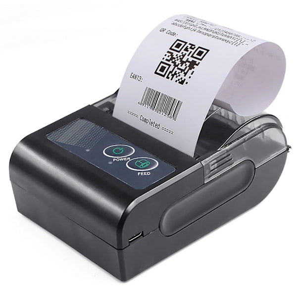 58mm Mini-lämpötulostin, langaton tarratulostin, kuittitulostin, toimitusilmoitustulostin, USB- ja Bluetooth-yhteys, tukee Esc/pos-komentoja, yhteensopiva Windowsin kanssa