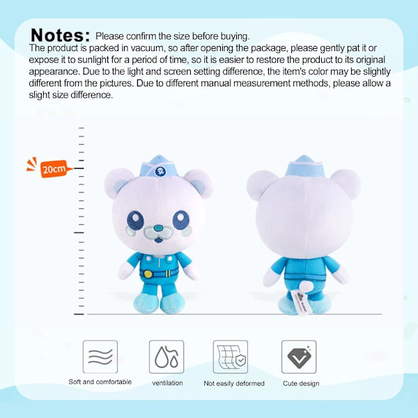 Mjuk plyschleksak söt Octonauts plyschdocka mjuk stoppad samlarobjekt födelsedag jul leksaker presenter heminredning lämplig