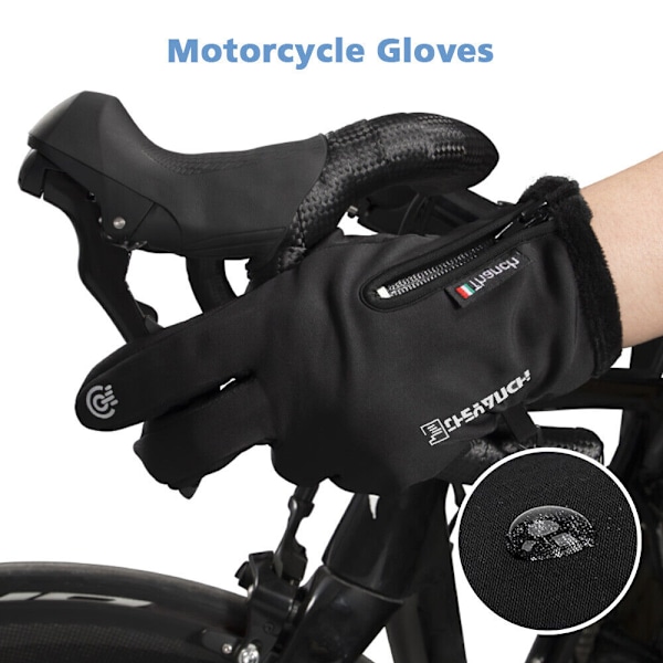 USB-uppvärmda handskar Vinter Elektriska Handskar Cykling svarta black constant temperature