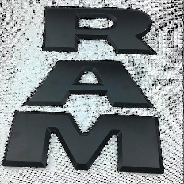 Sopii Dodge Ram -lava-auton takaluukun autotarran logoon Ram 1500 2500 3500 -malleihin, suuri takaluukun autotarra - WELLNGS Matte Black