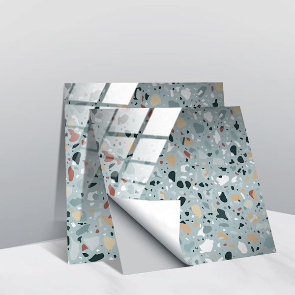 20 stk. flisesklistermærker, køkken badeværelse terrazzo vægflisesklistermærker skræl og klæb på fliseoverførsler klistermærker (15 cm x 15 cm, 6x6 tommer)