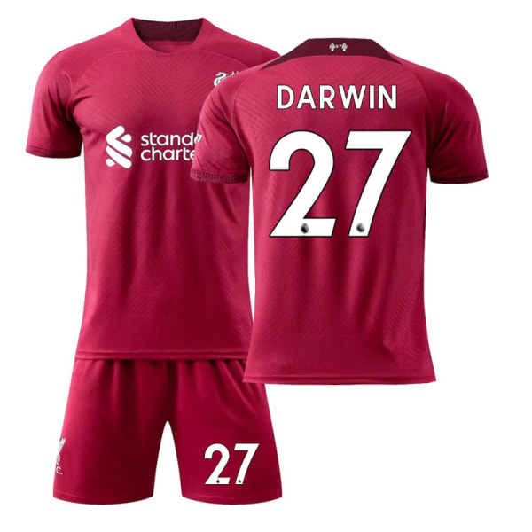 Liverpool Hjemmedrakt 22-23 Sesong Nr. 11 Salah, Nr. 10 Mané Fotballdrakt Nr. 4 Van Dijk Size 27 + No socks XL