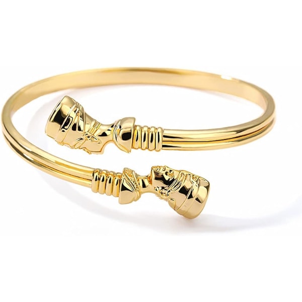 Egyptisk drottning 18 k guld manschett armband armband justerbar Jewelr
