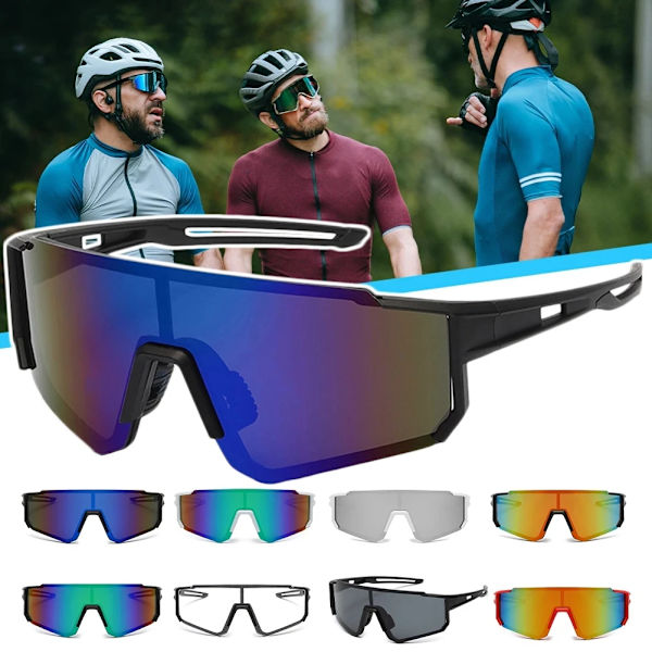 Ulkoilmasuojalasit miehille, pyöräilylasit, pyöräilylasit naisille, UV-suojatut kalastuslasit polkupyörään C7 Sport Sunglasses