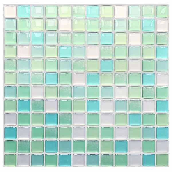 3D-vedenkestävä itseliimautuva mosaiikkiseinälaatta, itseliimautuva kylpyhuoneen seinälaatta, keittiön seinälaatta, sininen itseliimautuva seinälaatta, 4 kpl.
