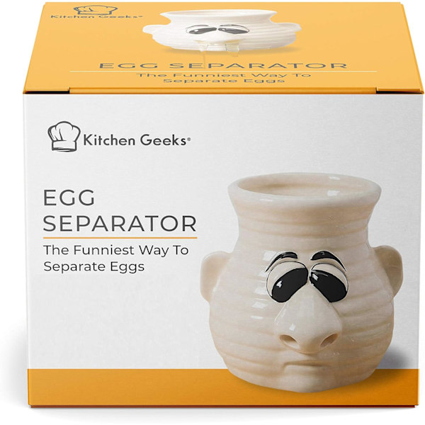 Egg Separator Morsom Kjøkken Gadget - Morsom Snørr Nese Egg Separator Verktøy Nyttig For Matlaging Og Baking Hvit