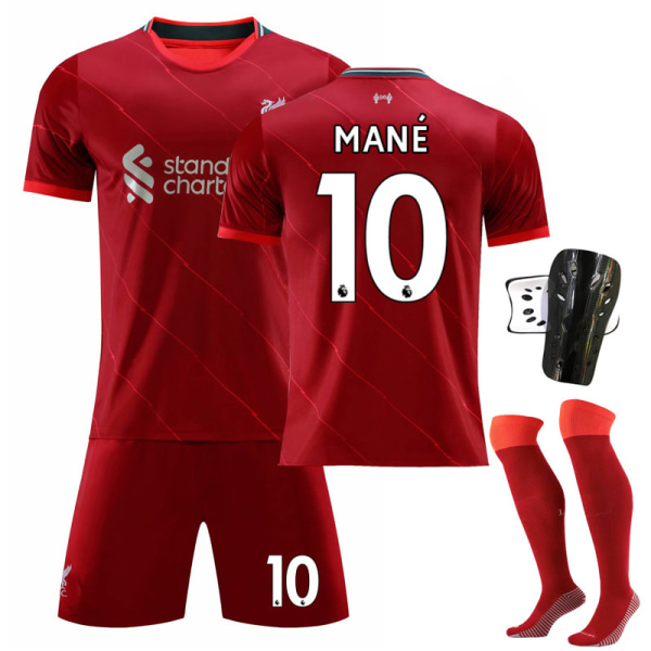 Fotballdraktsett 21-22 bonus hjemme No. 11 Salah No. 10 Mane No. 27 Darwin Liverpool home socks + gear No. 10 24#