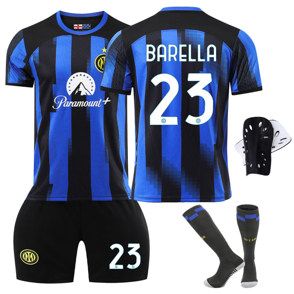 23-24 Inter Milan hemtröja fotbollströja nr 10 Lautaro dräkt 9 Zeko 90 Lukaku barn tröja version Size 90 socks XXXL