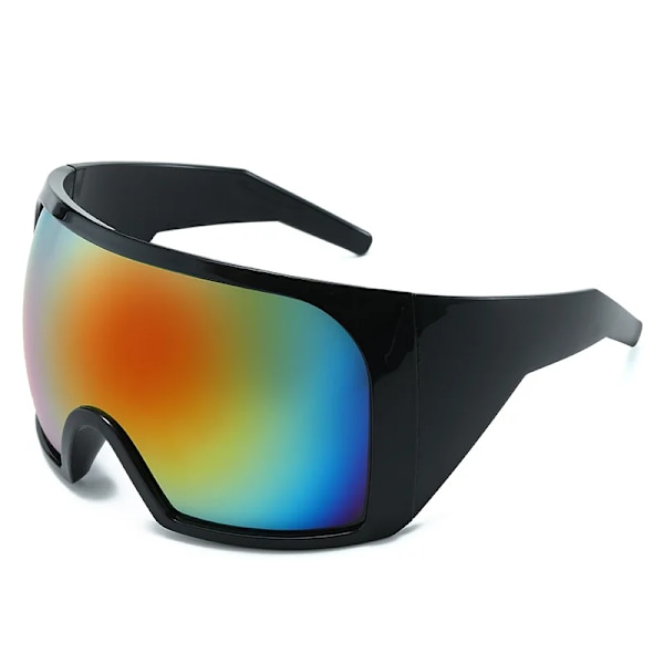 XY9701 Y2K Futuristiske Solbriller 2024 Dame Herre Oversized Buede Linser Shades Ramme Fashion Brand Logo Custom Briller Engros C13 As shown