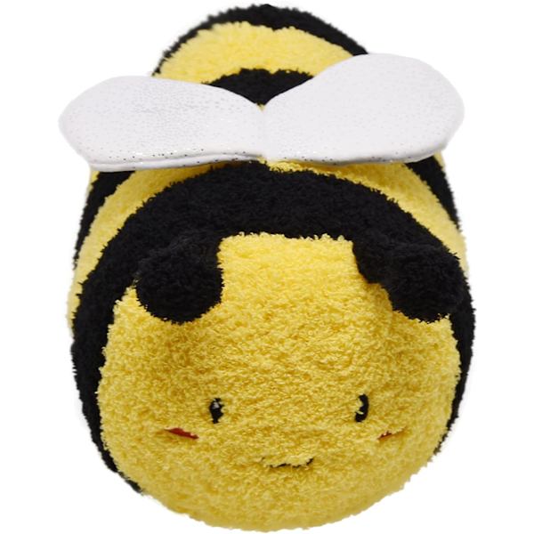 Fuzzy Bumblebee Fyldt Dyr med Smilende Ansigt og Hvide Vinger Super Sød Plys