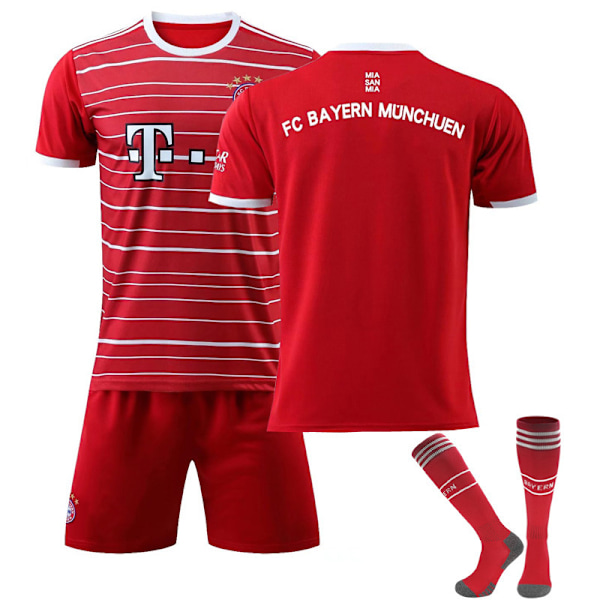 Ny Bayern hjemme nr. 9 Lewandowski nr. 25 Muller trøje fodbolduniform dragt nr. 10 Sane herre- og dame sportstøj Size 10 with socks XXXL size: height 195cm-205cm