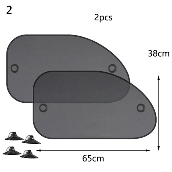 5 stk/sett bilvindu solbeskyttelsesdeksel anti-uv mesh gardin R-3925