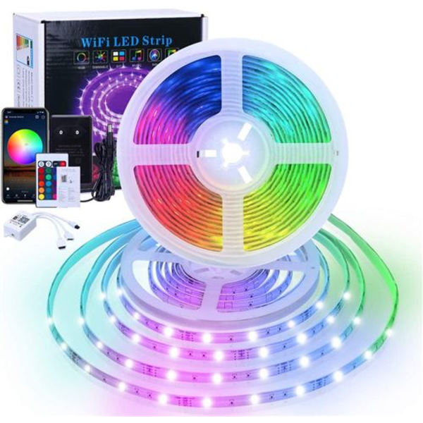 10M WiFi LED-remsa 5050 RGB SMD LED-remsa Flerfärgad, 16 Milli