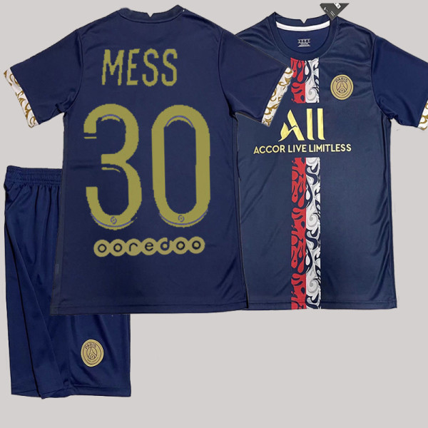 22-23 Paris special edition fotbollsträningsdräkt 30 Messi nr 7 Mbappe nr 10 Neymar fotbollströjeset Paris Special Edition No. 30 L#