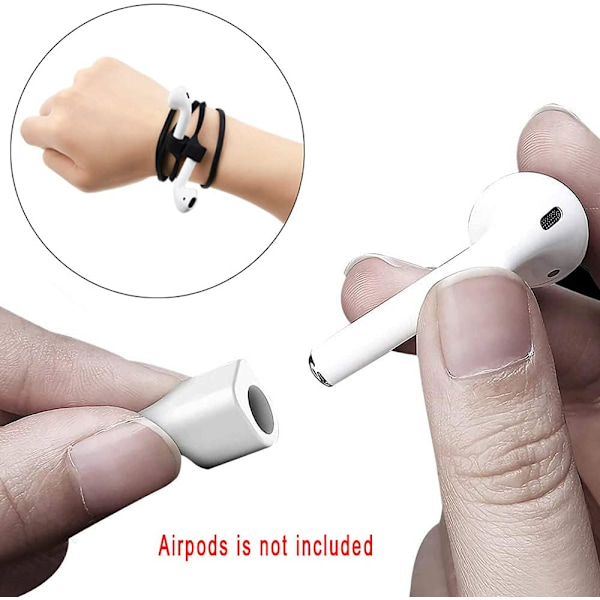 Airpods Rem Magnetisk Ledning Anti-Tab Snor Sports Snor, 4 stk. Farverig Blød Hudvenlig Silikone Halskæde Omkring Ørepropper Snor, Kompatibel med