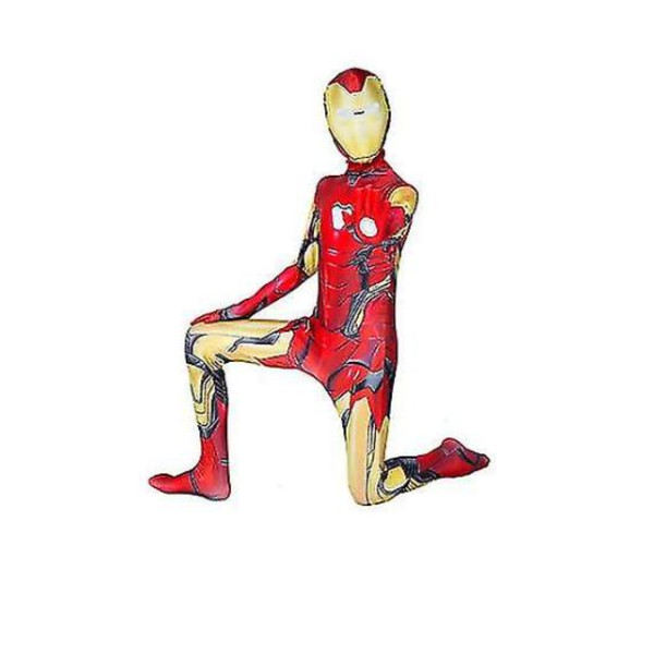 Børne Spider-Man Iron Man Cosplay Panther Venom Jumpsuit 110cm
