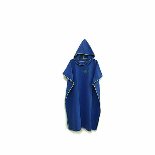 Hættetrøje Poncho Håndklæde Strandkåbe Badekåbe Hurtigtørrende Bad Unisex Dark blue