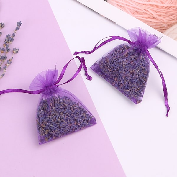 25 poser tørkede lavendelblomster duftpose gasbind duftpose fylt duftpose for å hjelpe deg med å sove