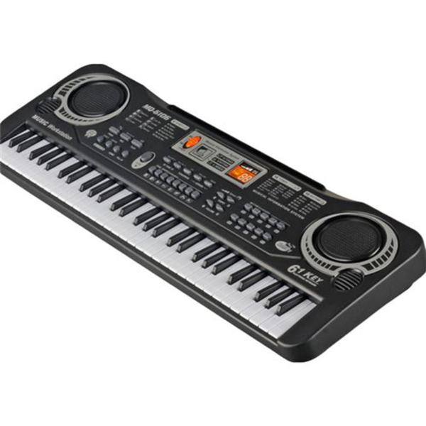 Barnas 61-tasters elektronisk orgel med mikrofon elektrisk pia