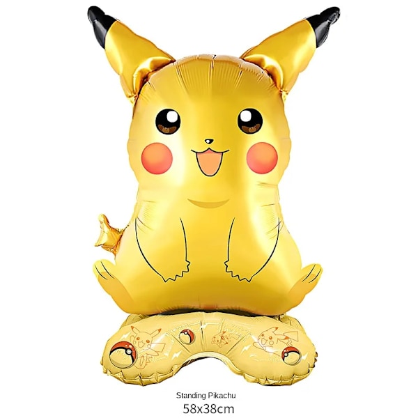 Po.Ke.Mon balloner aldersæt folie balloner latex balloner børnefest dekoration Standing Pikachu