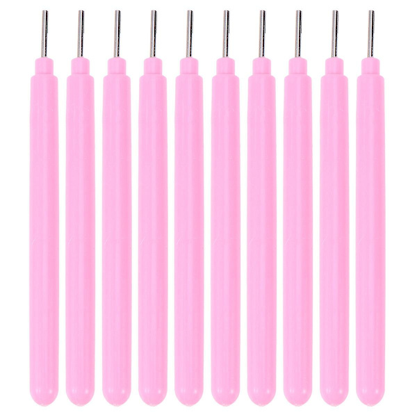 10 st korttillverkningsverktyg DIY Quilling-verktyg Quilling-penna Quilling-verktygssats Pappersquilling Rullpenna Rosa Pink M