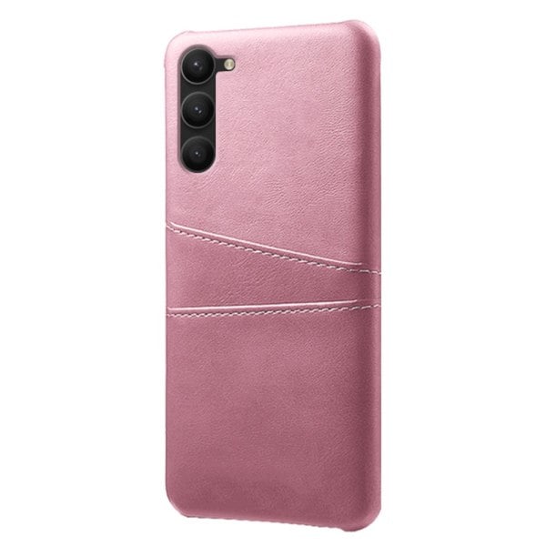 SKALO Samsung S23 PU Lær Kortetui - Rosegull Rosegull