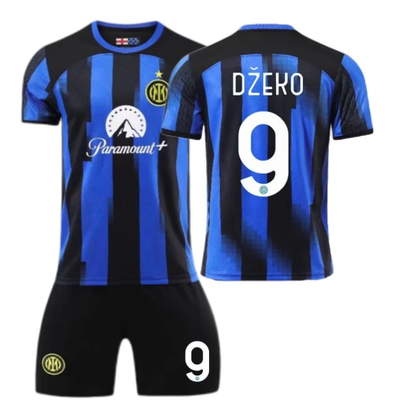23-24 Inter Milan hemmatröja nr 10 Lautaro 9 Zeko barn vuxen kostym fotbollströja No size socks + protective gear 18