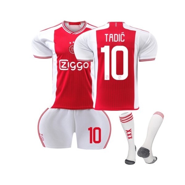 2023/24 Ajax Hjemme #10 Dusan Tadic Fodboldtrøje Sæt 22(130-135CM)