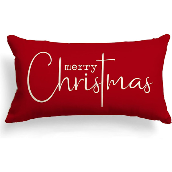 Jul Kuddfodral God Jul Kudde Dekorativ Julduk Linnetyg Kudde Soffaöverdrag Dekorativ Rektangel